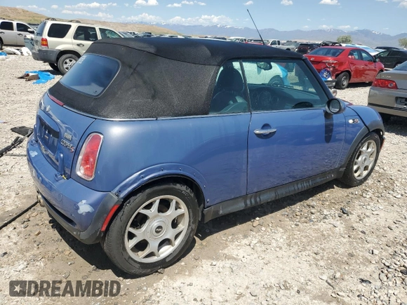 2007 MINI Convertible S z VIN WMWRH33577TL94482, wystawiony jako Copart lot #55502015 z przebiegiem 118 957 mil mil oraz Szkoda całkowita • Salvage title. Historia ofert i sprzedaży dostępna na DreamBid. Obrazek 3.