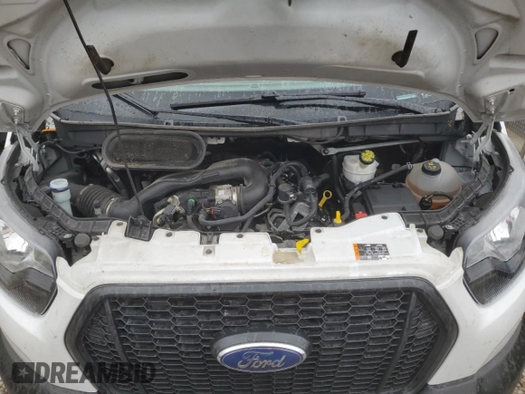2023 Ford Transit Cargo with VIN 1FTBR1X86PKA91709, listed as a Copart auction lot 50389085 with 107,777 mi miles and Salvage title. Bid and sale history available at DreamBid. Image 12.