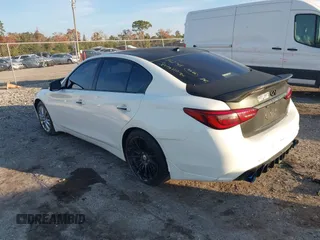 2018 Infiniti Q50 Sport with VIN JN1EV7APXJM362748, listed as a IAAI auction lot 41443052 with 77,897 mi miles and . Bid and sale history available at carsss.com. Image 3.