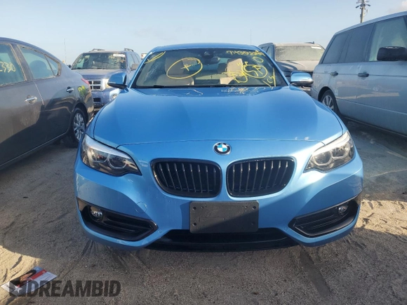 2020 BMW 2 Series 230i with VIN WBA2J1C0XL7D77583, listed as a Copart auction lot 74302244 with 0 mi miles and Non Repairable. Bid and sale history available at carsss.com. Image 5.