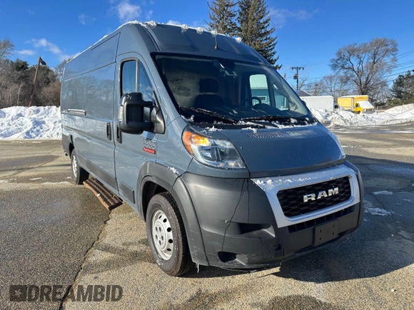 2020 Ram ProMaster Cargo with VIN 3C6URVJG0LE140262, listed as a Copart auction lot 45997525 with 64,477 mi miles and Clean Title. Bid and sale history available at carsss.com. Image 1.