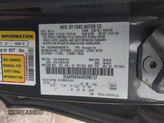 2017 Ford Fusion Titanium with VIN 3FA6P0K96HR208757, listed as a IAAI auction lot 42400172 with 90,000 mi miles and . Bid and sale history available at DreamBid. Image 9.