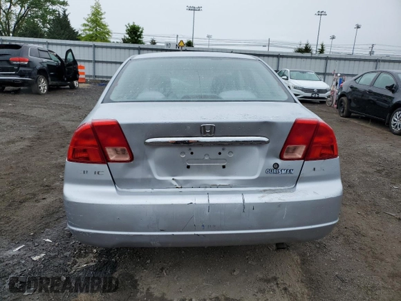 2001 Honda Civic LX with VIN 2HGES16531H537372, listed as a Copart auction lot 53040894 with 55,726 mi miles and Salvage Title. Bid and sale history available at carsss.com. Image 6.