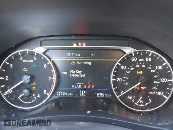 2023 Nissan Altima SL with VIN 1N4BL4EV4PN409827, listed as a IAAI auction lot 41660359 with 27,364 mi miles and . Bid and sale history available at DreamBid. Image 7.