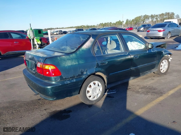 1999 Honda Civic VP with VIN 2HGEJ6614XH564053, listed as a IAAI auction lot 41317610 with 241,757 mi miles. Bid and sale history available at carsss.com. Image 4.
