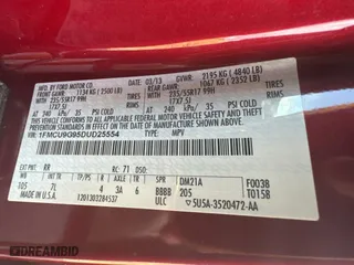 2013 Ford Escape SE with VIN 1FMCU9G95DUD25554, listed as a Copart auction lot 79906544 with 999,999 mi miles and Clean Title. Bid and sale history available at carsss.com. Image 10.