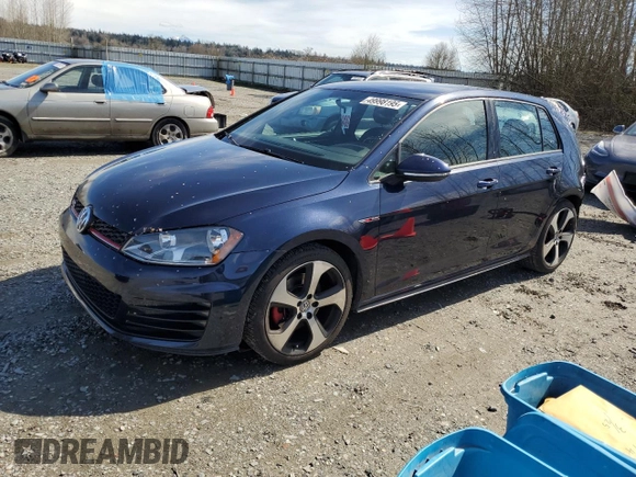 2017 Volkswagen Golf GTI S with VIN 3VW5T7AU2HM003138, listed as a Copart auction lot 49998195 with 112,695 mi miles and Salvage Title. Bid and sale history available at carsss.com. Image 1.