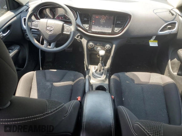 2015 Dodge Dart SXT with VIN 1C3CDFBB2FD364767, listed as a Copart auction lot 57524925 with 73,010 mi miles and Salvage title. Bid and sale history available at DreamBid. Image 8.