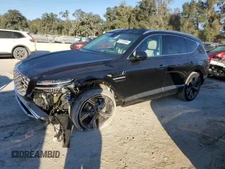 2025 Genesis GV80 Prestige with VIN KMUHEESC3SU218547, listed as a Copart auction lot 81136884 with 5,619 mi miles and Salvage Title. Bid and sale history available at DreamBid. Image 1.