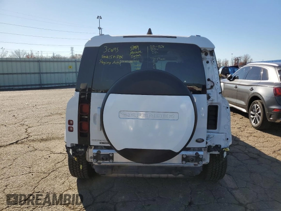 2020 Land Rover Defender SE z VIN SALEPEEU1L2017840, wystawiony jako Copart lot #79827314 z przebiegiem 63 973 mil mil oraz Czysty tytuł • Clean title. Historia ofert i sprzedaży dostępna na DreamBid. Obrazek 6.