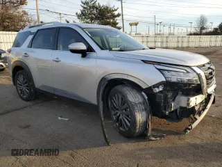 2023 Nissan Pathfinder SL with VIN 5N1DR3CDXPC243701, listed as a Copart auction lot 43455615 with 44,170 mi miles and Salvage title. Bid and sale history available at DreamBid. Image 4.