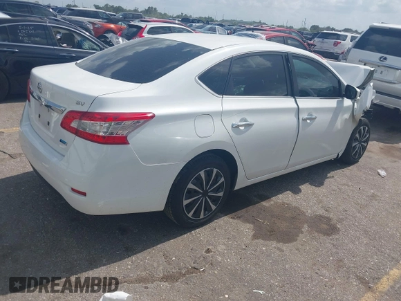2014 Nissan Sentra SV with VIN 3N1AB7AP6EY327795, listed as a IAAI auction lot 42553929 with 126,138 mi miles and . Bid and sale history available at DreamBid. Image 4.