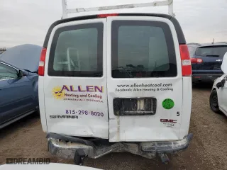 2019 GMC Savana Cargo Van with VIN 1GTW7AFG8K1272311, listed as a Copart auction lot 87918855 with 141,396 mi miles and Salvage Title. Bid and sale history available at carsss.com. Image 6.