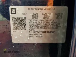 2019 Chevrolet Malibu LT with VIN 1G1ZD5ST4KF188000, listed as a Copart auction lot 51303215 with 72,959 mi miles and Salvage Title. Bid and sale history available at DreamBid. Image 13.