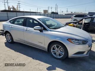 2018 Ford Fusion Hybrid S with VIN 3FA6P0UU7JR122848, listed as a Copart auction lot 46677155 with 75,932 mi miles and Salvage Title. Bid and sale history available at carsss.com. Image 4.