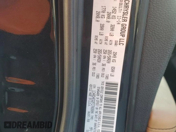 2015 Dodge Durango Citadel with VIN 1C4RDHEG2FC702604, listed as a Copart auction lot 82533594 with 135,798 mi miles and Salvage title. Bid and sale history available at DreamBid. Image 15.