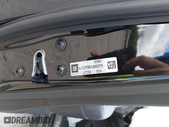 2020 Chevrolet Trax LS with VIN KL7CJKSB7LB061579, listed as a IAAI auction lot 42196726 with 47,583 mi miles and . Bid and sale history available at DreamBid. Image 9.