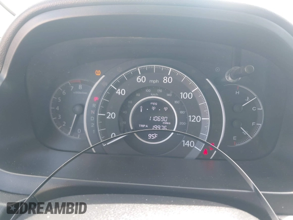 2013 Honda CR-V LX with VIN 2HKRM3H34DH510632, listed as a IAAI auction lot 42683204 with 110,690 mi miles and . Bid and sale history available at DreamBid. Image 7.