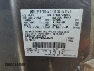 2004 Ford F-150 STX with VIN 1FTRX12W84NA92672, listed as a Copart auction lot 54778555 with 217,065 mi miles and Clean Title. Bid and sale history available at carsss.com. Image 12.