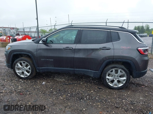 2022 Jeep Compass Limited with VIN 3C4NJDCB0NT132239, listed as a IAAI auction lot 42326962 with 56,278 mi miles and . Bid and sale history available at DreamBid. Image 15.