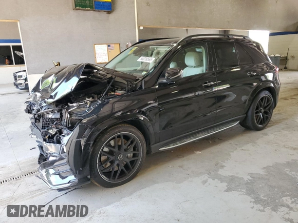 2024 Mercedes-Benz GLE 53 AMG with VIN 4JGFB6BBXRB100660, listed as a Copart auction lot 56039565 with 26,034 mi miles and Salvage title. Bid and sale history available at DreamBid. Image 1.