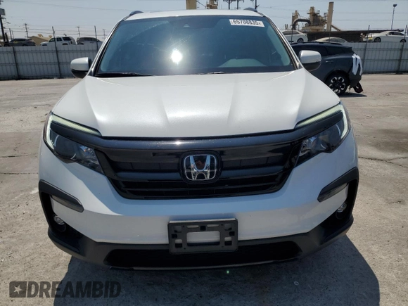 2022 Honda Pilot Special Edition with VIN 5FNYF5H29NB018574, listed as a Copart auction lot 65708835 with 27,329 mi miles and Salvage title. Bid and sale history available at DreamBid. Image 5.