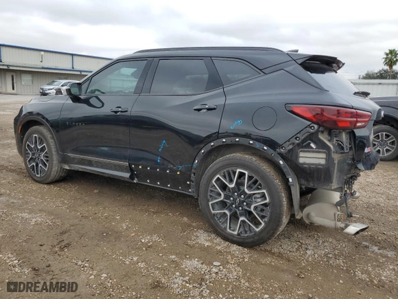 2024 Chevrolet Blazer RS with VIN 3GNKBERSXRS145967, listed as a Copart auction lot 82835454 with 21,750 mi miles and Salvage Title. Bid and sale history available at carsss.com. Image 2.
