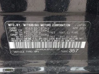 2023 Mitsubishi Outlander Sport ES with VIN JA4ARUAU6PU011181, listed as a IAAI auction lot 41593699 with 88,069 mi miles. Bid and sale history available at carsss.com. Image 9.