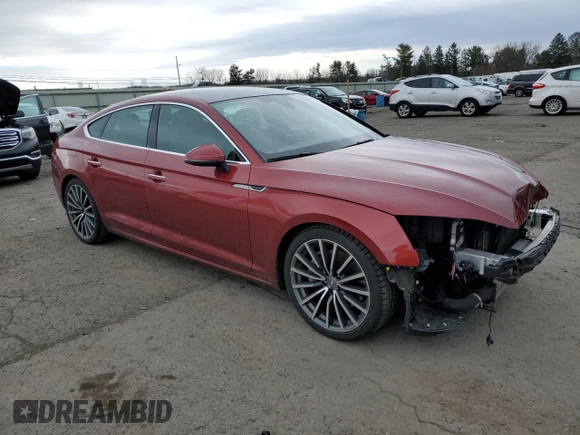 2018 Audi A5 Sportback Prestige with VIN WAUCNCF55JA128987, listed as a Copart auction lot 46328073 with 47,054 mi miles. Bid and sale history available at carsss.com. Image 4.