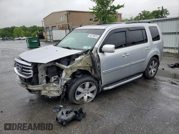 2013 Honda Pilot Touring z VIN 5FNYF4H99DB083396, wystawiony jako Copart lot #58728975 z przebiegiem Nie podano mil oraz Czysty tytuł • Clean title. Historia ofert i sprzedaży dostępna na DreamBid. Obrazek 1.