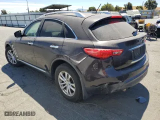 2012 Infiniti FX35 with VIN JN8AS1MW7CM152197, listed as a Copart auction lot 66753344 with 0 mi miles and Salvage Title. Bid and sale history available at carsss.com. Image 2.