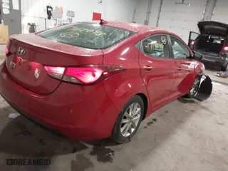 2016 Hyundai Elantra SE with VIN KMHDH4AE1GU556831, listed as a IAAI auction lot 41717048 with 91,730 mi miles. Bid and sale history available at carsss.com. Image 4.
