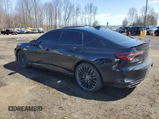 2022 Acura TLX w/A-Spec Package with VIN 19UUB6F55NA002749, listed as a Copart auction lot 51296665 with 33,345 mi miles and Salvage Title. Bid and sale history available at carsss.com. Image 2.