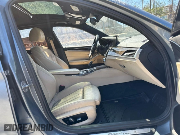 2017 BMW 5 Series 530i xDrive with VIN WBAJA7C32HG905341, listed as a Copart auction lot 53999195 with 77,786 mi miles and Clean Title. Bid and sale history available at carsss.com. Image 8.