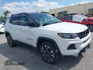 2023 Jeep Compass (RED) Edition with VIN 3C4NJDCN9PT564826, listed as a IAAI auction lot 41779307 with 52,344 mi miles and . Bid and sale history available at carsss.com. Image 1.