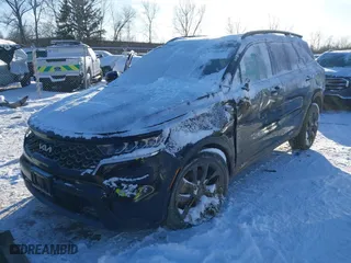 2023 Kia Sorento X-Line EX with VIN 5XYRHDLF5PG245517, listed as a IAAI auction lot 41596305 with 6,946 mi miles. Bid and sale history available at carsss.com. Image 2.
