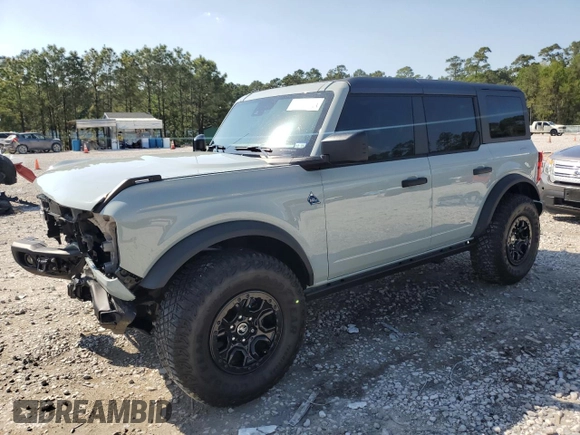 2024 Ford Bronco Black Diamond with VIN 1FMDE1BH6RLB16242, listed as a Copart auction lot 49966475 with 4,672 mi miles and Salvage title. Bid and sale history available at DreamBid. Image 1.