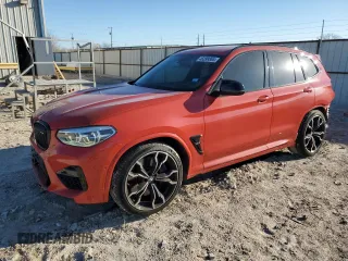 2020 BMW X3 M Competition with VIN 5YMTS0C03LLT10995, listed as a Copart auction lot 46398865 with 38,094 mi miles and Salvage Title. Bid and sale history available at carsss.com. Image 1.