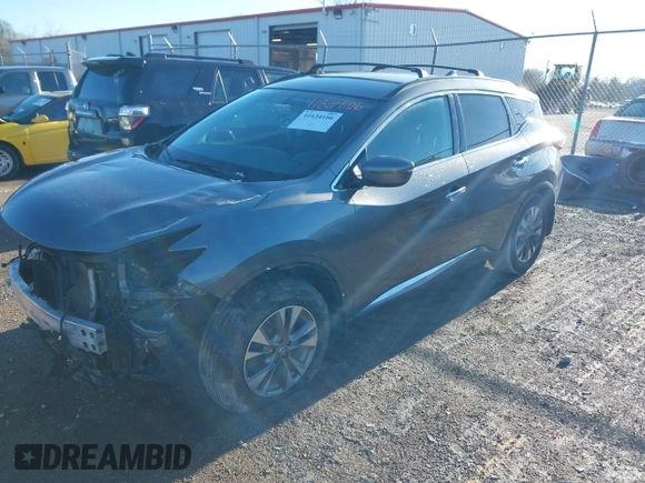 2017 Nissan Murano S with VIN 5N1AZ2MG5HN152072, listed as a IAAI auction lot 41634106 with 94,468 mi miles and . Bid and sale history available at carsss.com. Image 2.