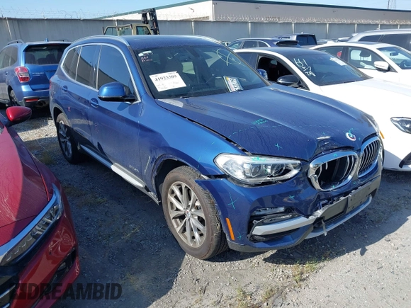 2018 BMW X3 xDrive30i with VIN 5UXTR9C53JLC80951, listed as a IAAI auction lot 41923309 with 98,057 mi miles and . Bid and sale history available at DreamBid. Image 1.
