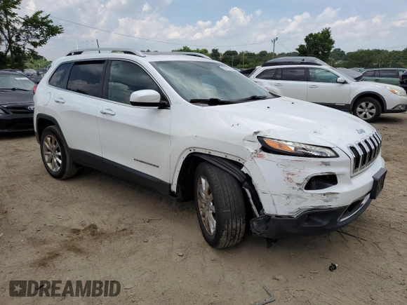 2016 Jeep Cherokee Limited with VIN 1C4PJMDB3GW337879, listed as a Copart auction lot 58710514 with 87,386 mi miles and Non Repairable. Bid and sale history available at carsss.com. Image 4.