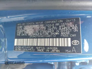2013 Toyota Prius One z VIN JTDKDTB36D1048110, wystawiony jako IAAI lot #41568386 z przebiegiem 222 791 mil mil oraz . Historia ofert i sprzedaży dostępna na DreamBid. Obrazek 9.