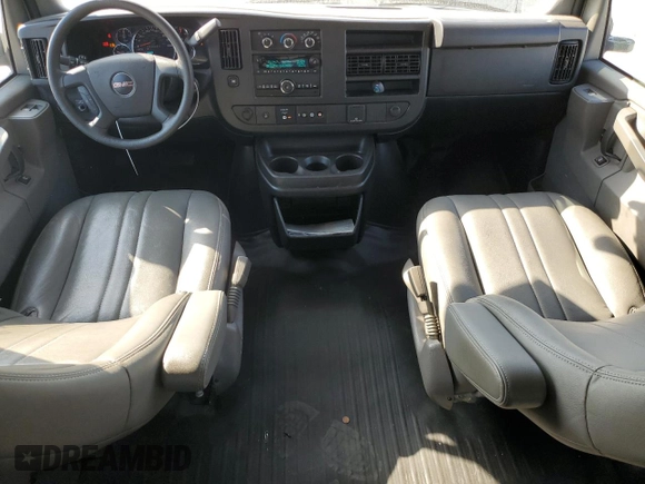 2019 GMC Savana Cargo Van with VIN 1GTW7AFP0K1301879, listed as a Copart auction lot 42157385 with 65,831 mi miles and Salvage Title. Bid and sale history available at carsss.com. Image 8.