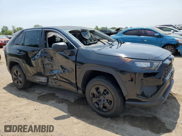 2022 Toyota RAV4 LE with VIN 2T3F1RFV6NC273303, listed as a Copart auction lot 61099085 with 33,712 mi miles and Salvage title. Bid and sale history available at DreamBid. Image 4.