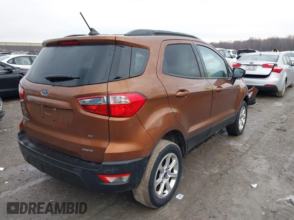2020 Ford EcoSport SE with VIN MAJ6S3GL2LC376892, listed as a IAAI auction lot 41655638 with 56,710 mi miles and . Bid and sale history available at DreamBid. Image 4.