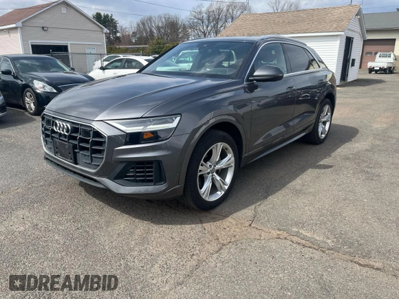 2019 Audi Q8 Premium Plus with VIN WA1BVAF13KD035346, listed as a Copart auction lot 50950015 with 105,787 mi miles and Clean title. Bid and sale history available at DreamBid. Image 1.