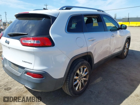 2016 Jeep Cherokee Limited with VIN 1C4PJLDB3GW221804, listed as a IAAI auction lot 41975767 with 126,883 mi miles. Bid and sale history available at carsss.com. Image 4.