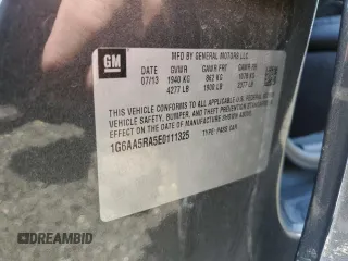 2014 Cadillac ATS Standard RWD with VIN 1G6AA5RA5E0111325, listed as a Copart auction lot 62237945 with 55,205 mi miles and Salvage title. Bid and sale history available at DreamBid. Image 12.