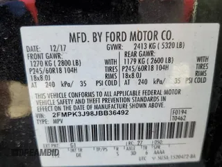 2018 Ford Edge SEL with VIN 2FMPK3J98JBB36492, listed as a Copart auction lot 49038825 with 75,060 mi miles and Salvage Title. Bid and sale history available at carsss.com. Image 14.