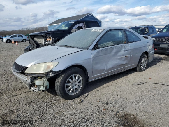 2004 Honda Civic LX with VIN 1HGEM21524L016464, listed as a Copart auction lot 48398495 with 147,492 mi miles and Non Repairable. Bid and sale history available at carsss.com. Image 1.